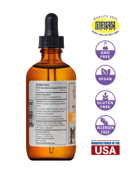 PETS Bio-Active Silver Hydrosol Dropper Top 4 oz