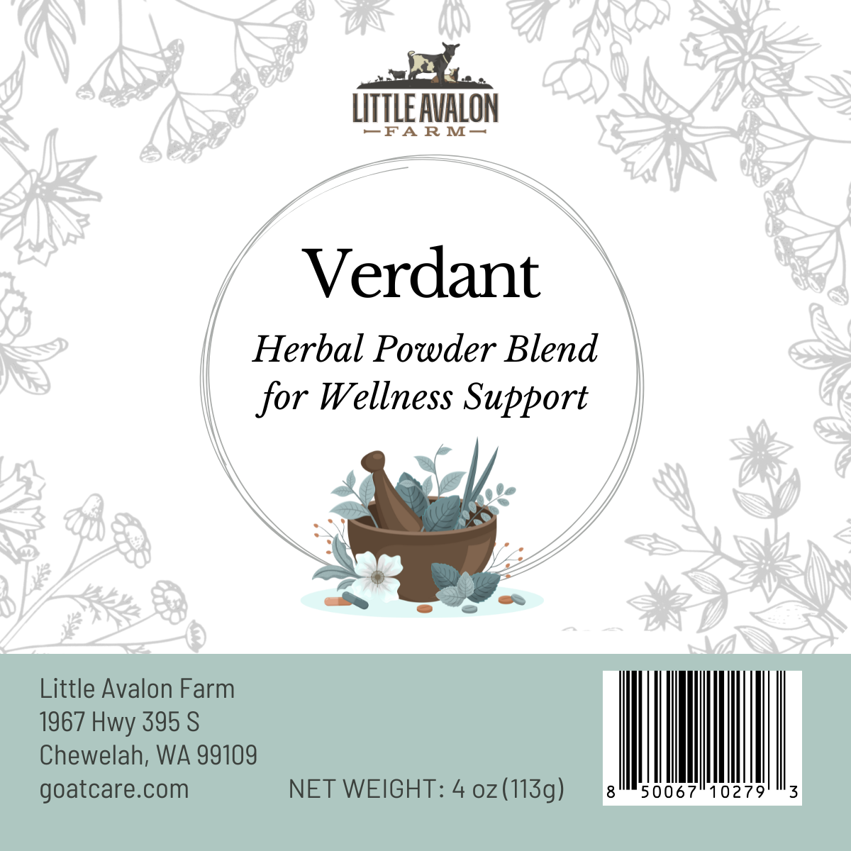 Verdant Herbal Powder Blend | Reproductive & Maternal Support for Animals 4 oz