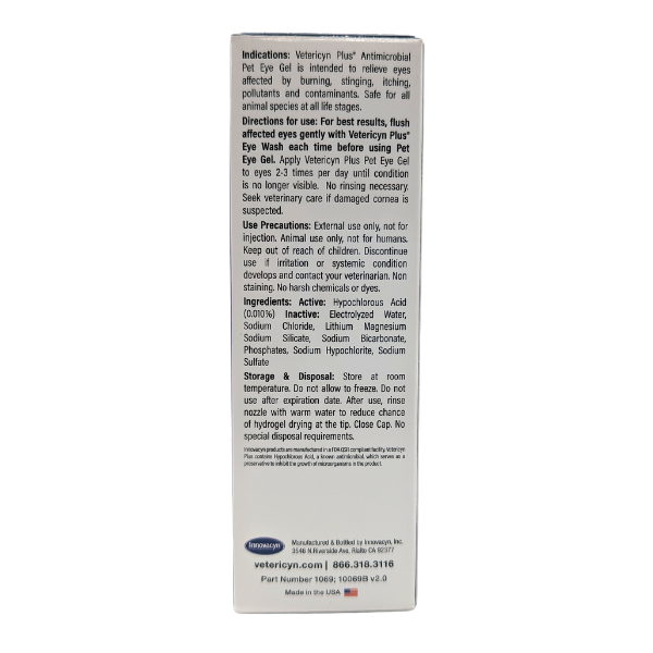 Vetericyn Plus Antimicrobial Eye Gel 3 Ounce Bottle