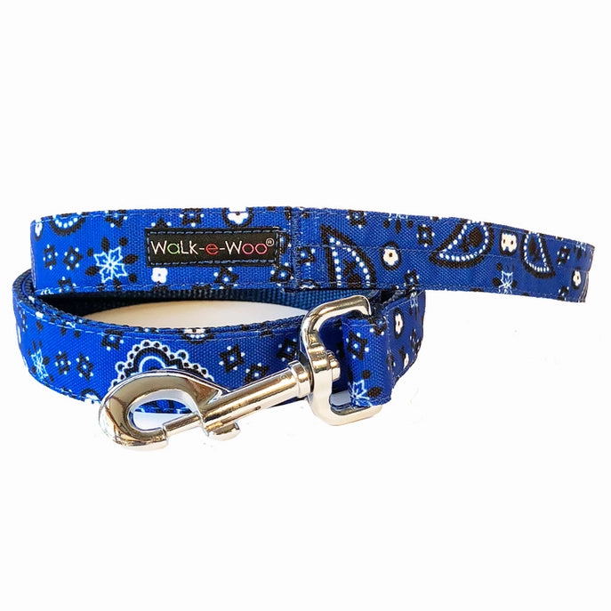 Walk-e-Woo Dog Collar: Blue Bandana