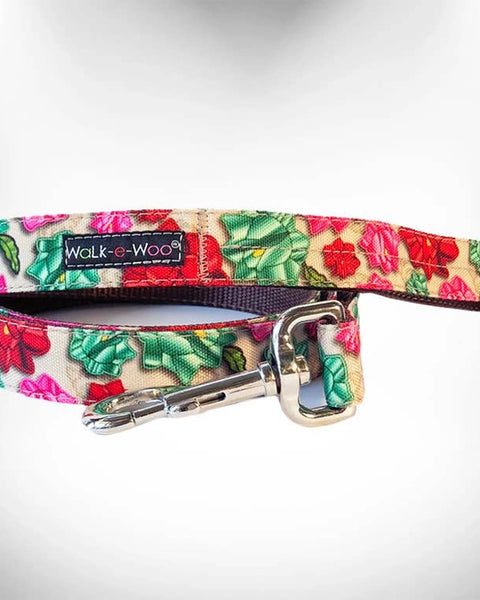 Walk-e-Woo Dog Collar: Mayan Flowers