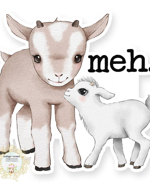 Goats Meh - Farm Animal - Vinyl Decal Sticker