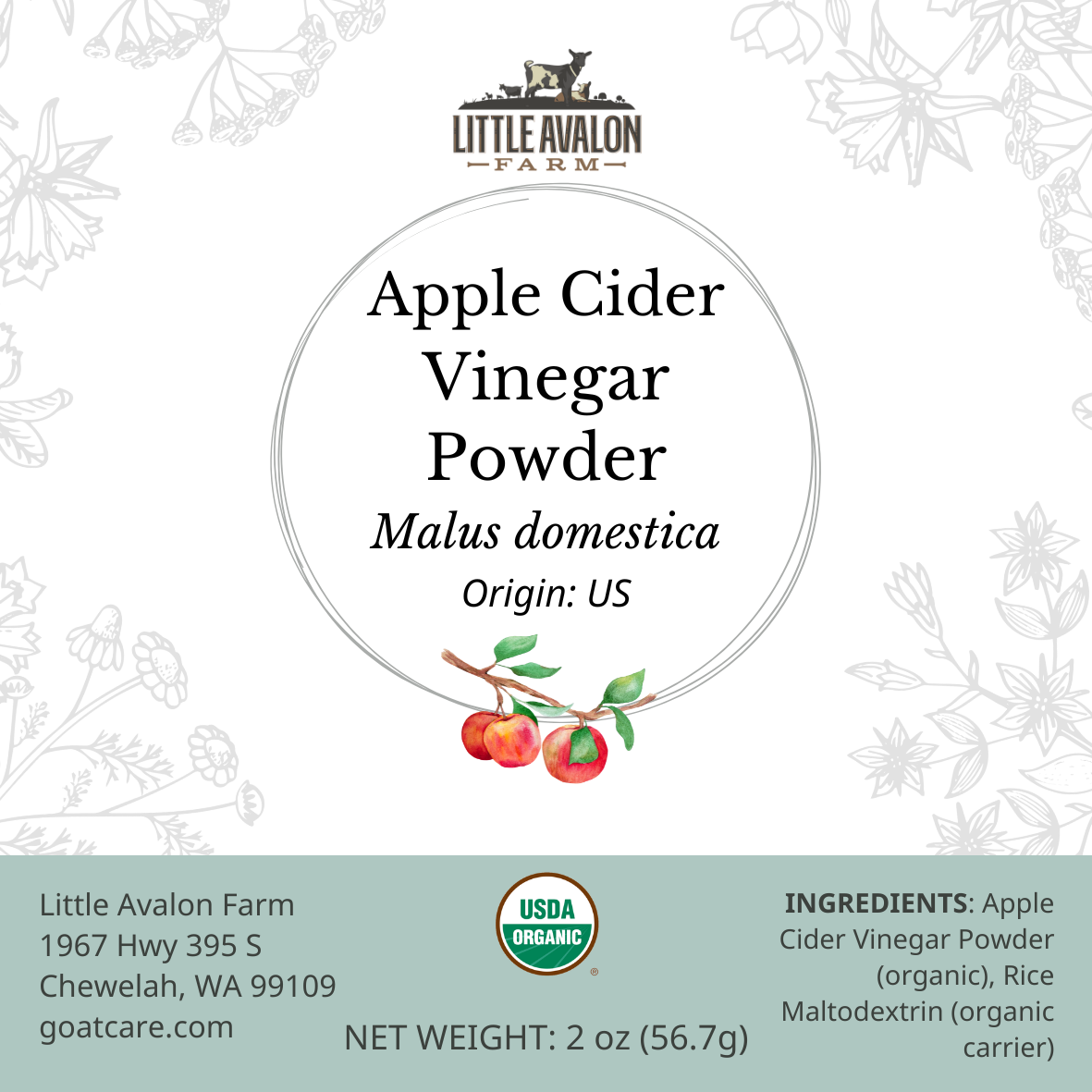 Organic Apple Cider Vinegar Powder