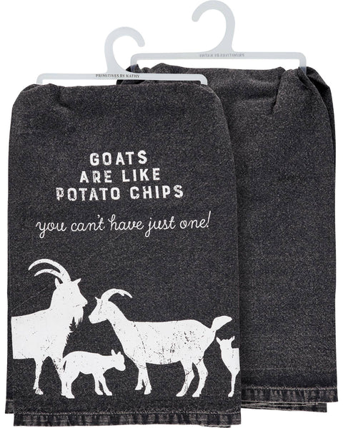 Goats Like Potato Chips Kitchen Towel