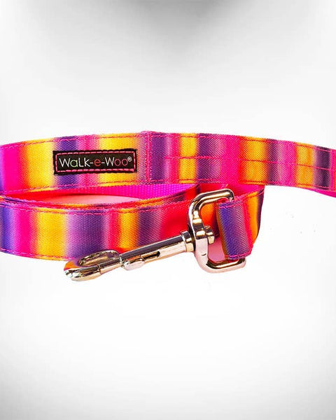 Walk-e-Woo Dog Collar: Pink and Purple Tie Dye