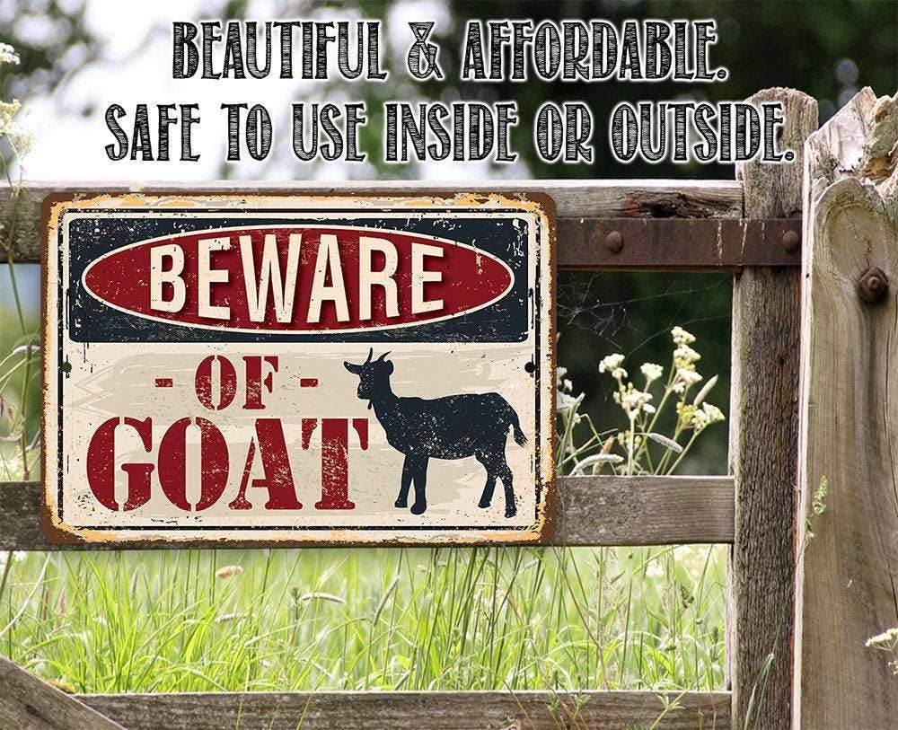 Beware of Goat - Metal Sign