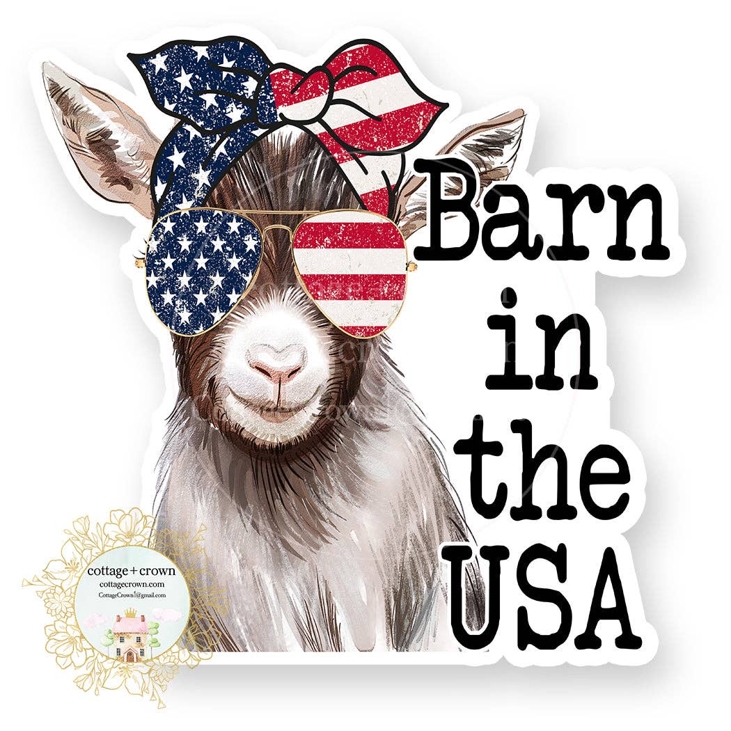Goat Barn In The USA Vinyl Decal Sticker