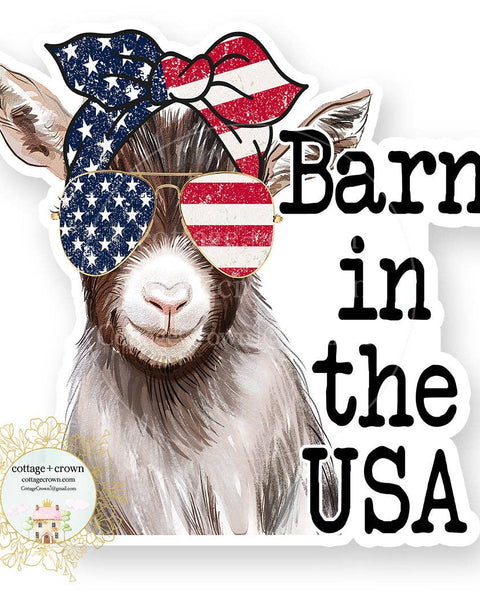 Goat Barn In The USA Vinyl Decal Sticker
