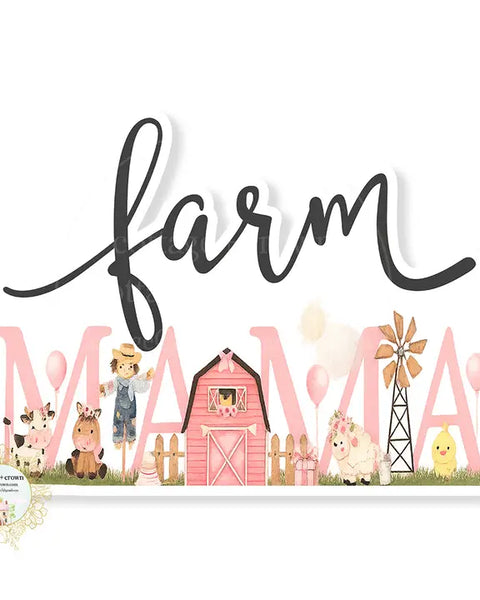 Farm Mama Vinyl Decal Sticker with Barn