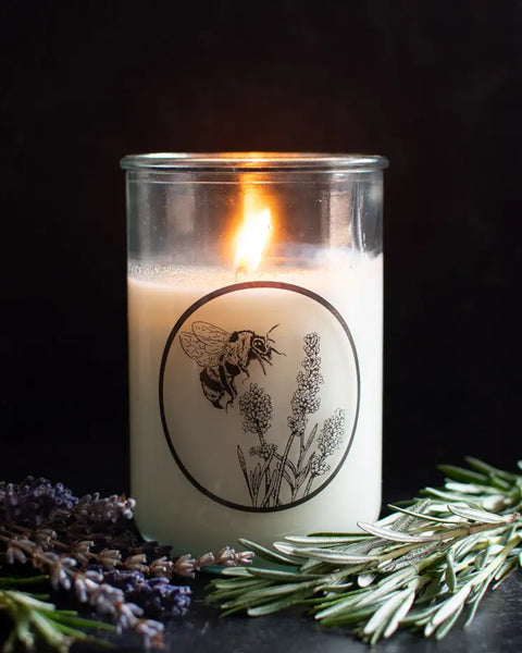 Soy Candle with Cotton Wick - Herbal Renewal