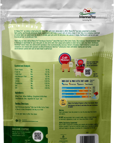 Goat Training Treats | Manna Pro Farmhouse Favorites Mini Treats, 3lb Bag