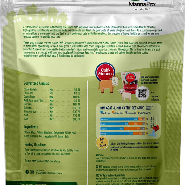 Goat Training Treats | Manna Pro Farmhouse Favorites Mini Treats, 3lb Bag