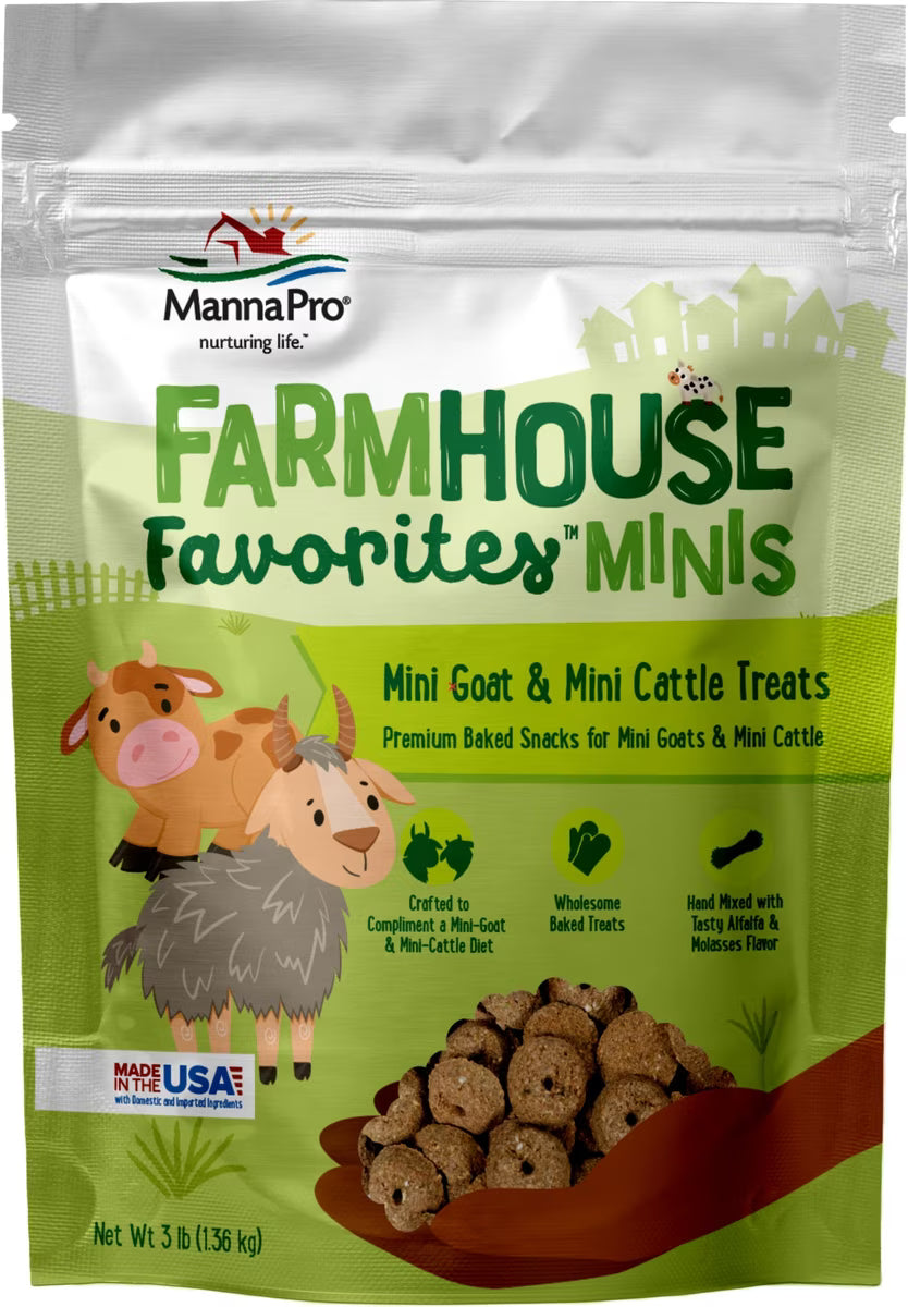 Goat Training Treats | Manna Pro Farmhouse Favorites Mini Treats, 3lb Bag