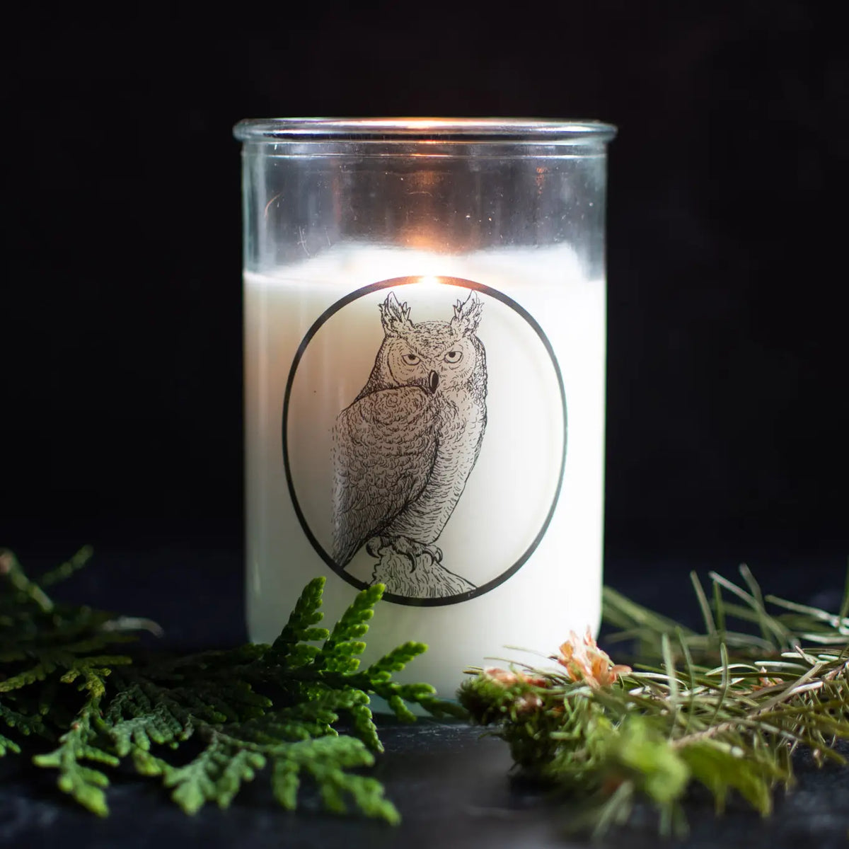 Soy Candle with Cotton Wick - The White Lodge