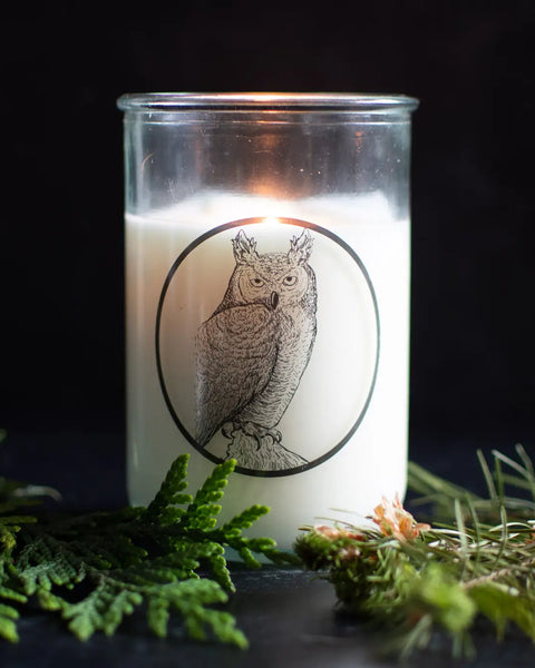 Soy Candle with Cotton Wick - The White Lodge