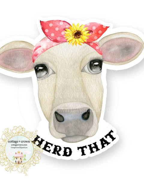 Cow Herd That Farm Animal Farmhouse Vinyl Decal Sticker