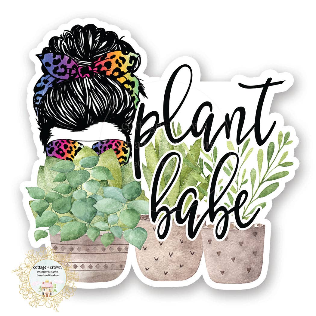 Plant Babe Houseplant Mom Life Aviators Vinyl Decal Sticker